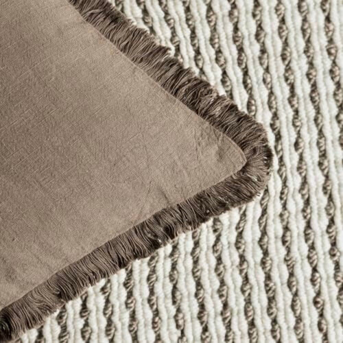 Fodere per cuscini in ramia e cotone con frange, 45x45 cm, set da 2 2