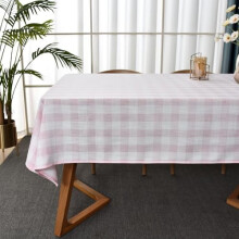 Prostokątny obrus w kolorze szałwiowej zieleni w kratkę gingham 52x120 cali