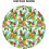 Toalha de mesa redonda com estampa floral tropical, lavável e reutilizável, 60 polegadas. 2