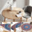 Boho round tablecloth waterproof fitted60inch 3