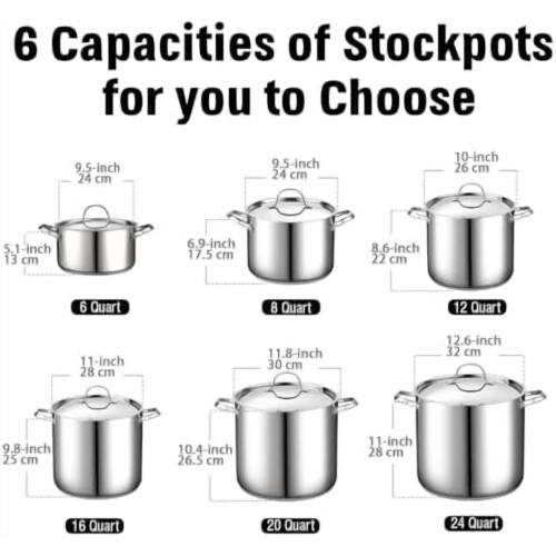 Stainless Steel Stockpot 8-Quart Silver 1