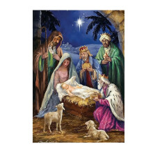 Religijna flaga ogrodowa bożonarodzeniowa 32x47cm poliester