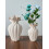 Fransk vintage keramikkvase hvit 1 stk 6