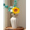 Fransk vintage keramikkvase hvit 1 stk 4