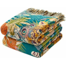 Coperta in cotone con stampa leopardata, 60x80 pollici