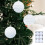 Conjunto de 6 bolas de Natal brancas aveludadas, 8 cm (3,15 polegadas) 5