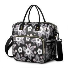 Sac à lunch isotherme à motif floral pour femmes – 11 L, étanche,