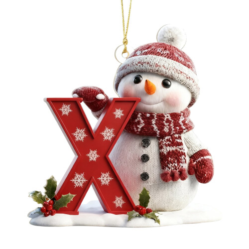 Décoration de sapin de Noël avec initiale (lot de 26) 1