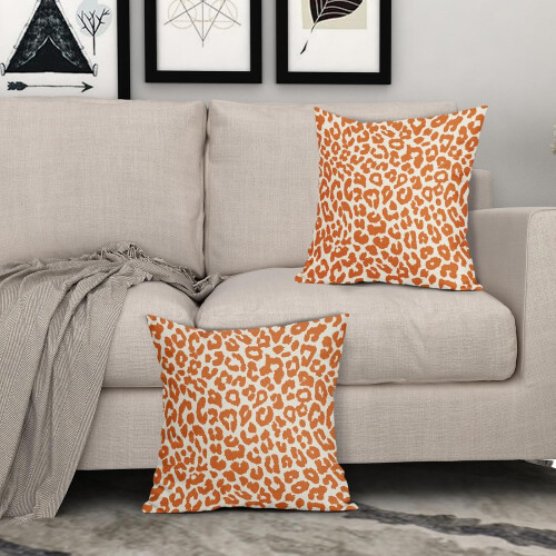 Fodere per cuscini blu navy con stampa leopardata, 45x45 cm, set da 2. 2