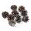 Christmas Tree Decorative Natural Pinecone Pine Nut Christmas Decoration 9 pcs/set (Silver) 4