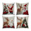 Set di 4 federe natalizie Aolie, 45x45 cm, 2