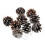 Christmas Tree Decorative Natural Pinecone Pine Nut Christmas Decoration 9 pcs/set (Silver) 3