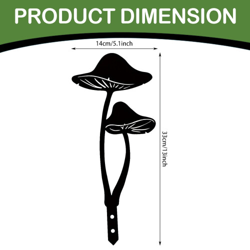 Gartenstecker in Pilzform aus Metall 1