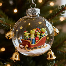 Weihnachtsbaumschmuck in Froschform aus Acryl, 2 mm dick