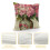 Roze geranium sierkussenhoes, kort pluche, 1 stuk 4