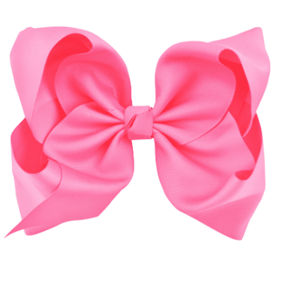 Rose Red Hair Bows with 8-inch Flat Claw Clips