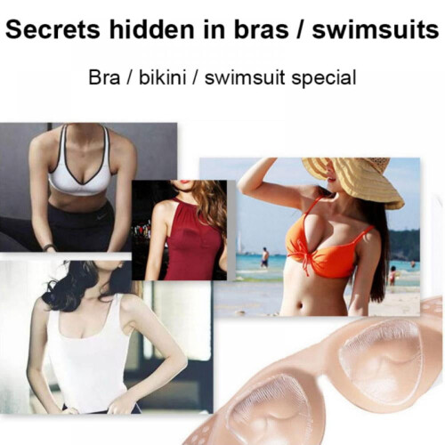 Silicone Breast Insert, Waterproof Enhancer Transparent Gel Push Up The Bra Insert 2