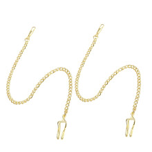 Worgeous2pcs Cadenas de reloj de bolsillo vintage para hombre Cadena de reloj de aleación Cadena para pantalones Cadenas decorativas para chaleco