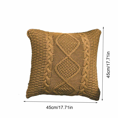 Polyester örngott 45x45cm kaffefärgad dragkedja 2