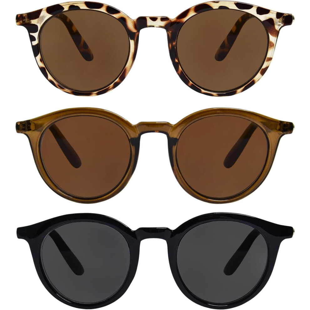 Women's Classic Round Reader Sunglasses UV400 Protection