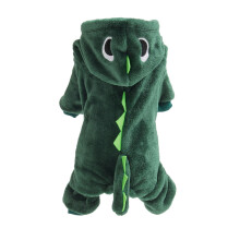 Felpa con cappuccio in peluche a forma di dinosauro per cani e gatti – Costume di Halloween caldo in pile, compatibile con animali domestici di