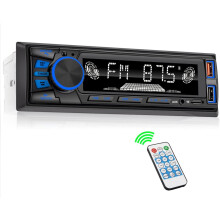 Autorradio Bluetooth Single DIN con manos libres, control por aplicación, FM/MP3/SD/AUX/2xUSB/EQ/Carga rápida | No es un reproductor de CD