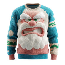 Pulls de Noël moches pour femmes, sweat-shirt à col rond en maille côtelée, manches longues, pull thermique doux, haut d'hiver, mode streetwear