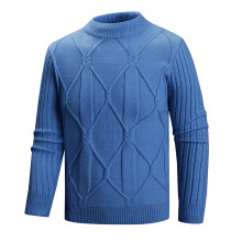 Geansaithe Nollag Gránna d'Fhir Geansaí Cniotáilte Ócáideach Leath-Mhuineál Leath-Turtleneck