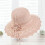 Women's Ruffled Flower Summer Beach Hat Wide Brim Knitted 6