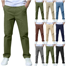 Calças cargo esportivas infantis para meninos e meninas de 4 a 13 anos, com cintura elástica e tecido sarjado.