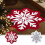 Christmas front door mat snowflake shape white 1