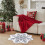 Christmas front door mat snowflake shape white 7