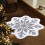 Christmas front door mat snowflake shape white 5