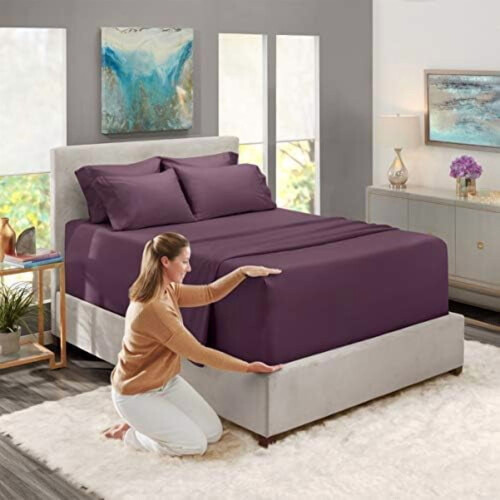 Microfiber King Sheet Set 6-Piece Extra Deep Pocket 2