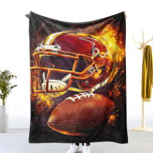 Flanelová deka s plameňmi amerického futbalu 150x200 cm