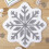 Christmas front door mat snowflake shape white 6