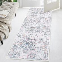 Wasbare loper met traliewerkpatroon van 60 x 180 cm