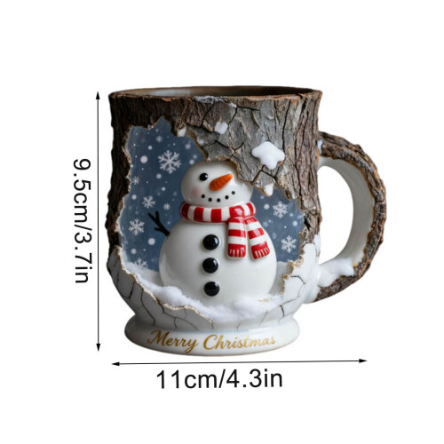 Κεραμική κούπα με βερνίκι Christmas Forest Crackle Glaze 12oz 2
