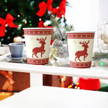Gobelets en papier jetables de Noël, 35 cl (12 oz)