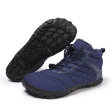 Men's Ankle Winter Boots Faux Fur Lining Waterproof Warm Snow Boots Booties with Memory Foam