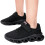 Kids Black Solid Hook-and-Loop Sneakers Size 33 4