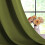 Olive Green Blackout Curtains with Silver Grommets, 34x60 2