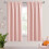 Cortinas térmicas blackout rosa blush, conjunto de 2 unidades, 42x63 polegadas. 1