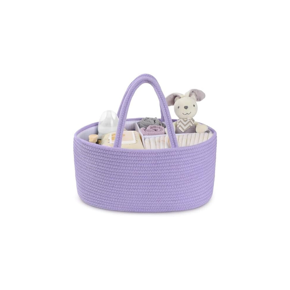 Baby Diaper Caddy Cotton Rope Basket Large