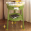 Gallickan Bedside Table with Drawer and Shelf, Green 6
