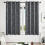Blackout Curtains 84 in Light Gray with Silver Wave Print 5