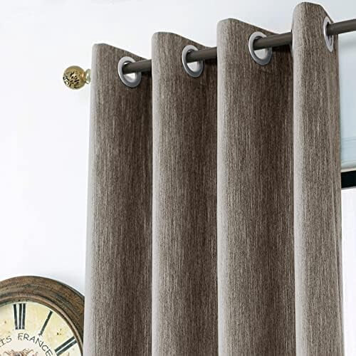 Cotton Blackout Curtains Brown 52x96 Inch 1 Panel 2