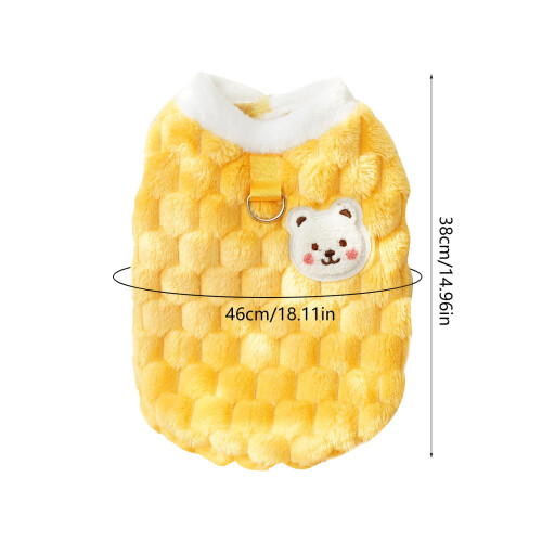Gelbe winddichte Hundewinterjacke XL 2