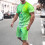 Φόρμες για άνδρες Σετ Joggers Casual T-shirt Καλοκαιρινό Αθλητικό Στρογγυλή Λαιμόκοψη 2