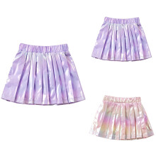 Casual rokjes voor meisjes, zomerrokjes voor kinderen, leren rokjes voor meisjes, zomermode voor kinderen, effen kleur, geplooide rokjes van